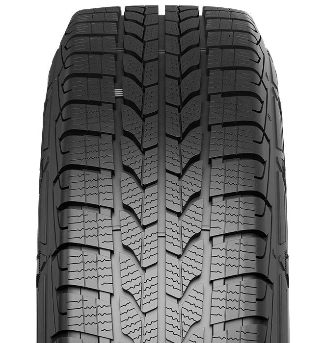 ULTRAGRIP ICE CARGO, 235/65 R16 115R ES riepu marķējums – Saķeres uz slapjas virsmas novērtējums: C, Degvielas patēriņa efektivitātes novērtējums: D, Trokšņu novērtējums: 73 dB,  Sniega riepa