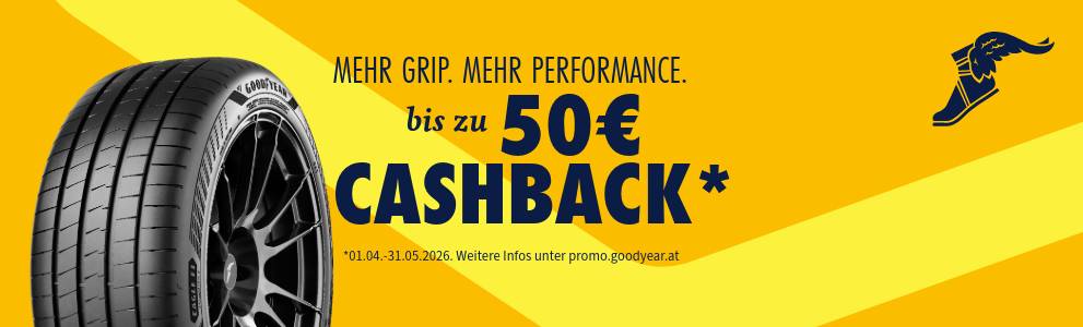 Erhalten Sie bis zu 50 € Cashback beim Kauf eines Satzes Sommer- oder Ganzjahresreifen
