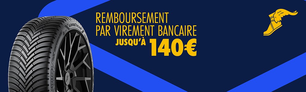 Jusqu'à 140€ remboursés pour l'achat de 4 pneus Goodyear [été, toutes saisons ou hiver Goodyear] ! 