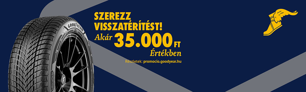 Szerezz akár 35.000 Ft visszatérítést téli és négyévszakos abroncsok vásárlása esetén
