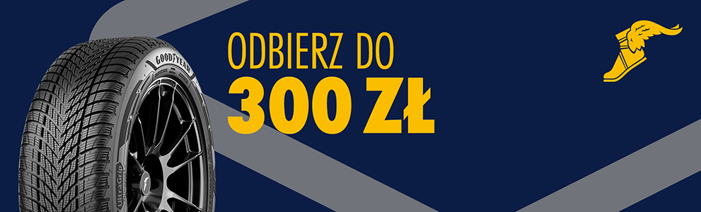 Odbierz do 300 PLN za zakup opon Goodyear