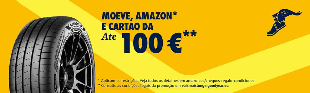Até 100€ para a compra dos seus pneus Goodyear