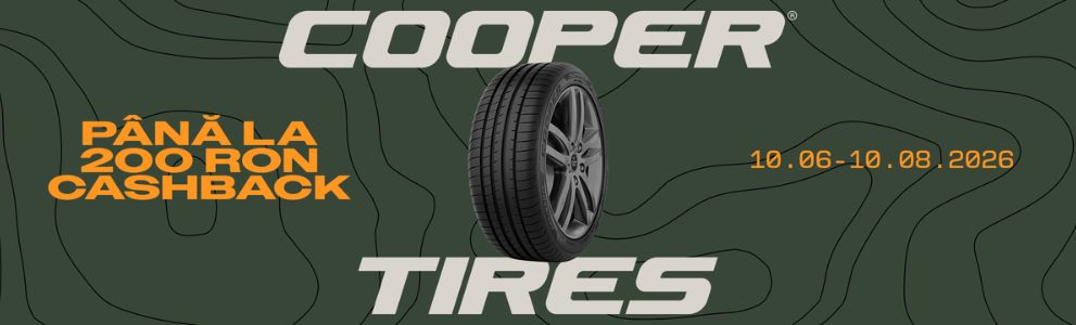 Cashback până la 200 lei pentru un set de anvelope Cooper