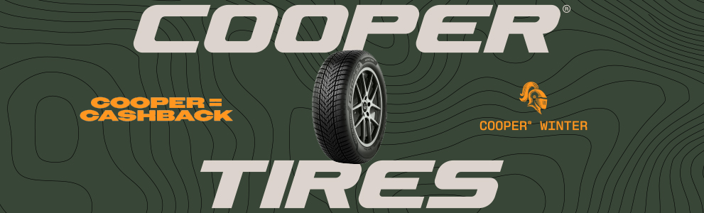 Cashback până la 300 lei pentru un set de anvelope Cooper