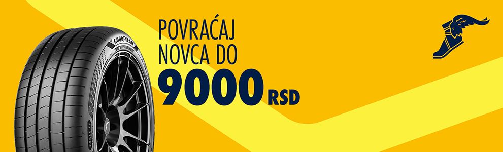 Povraćaj novca do 9000 RSD pri kupovini kompleta letnjih ili celogodišnjih pneumatika