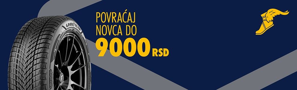 Povraćaj novca do 9000 RSD pri kupovini kompleta zimskih ili celogodišnjih pneumatika