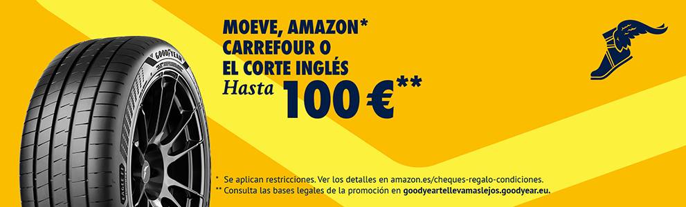 Hasta 100€ por la compra de tus neumáticos Goodyear