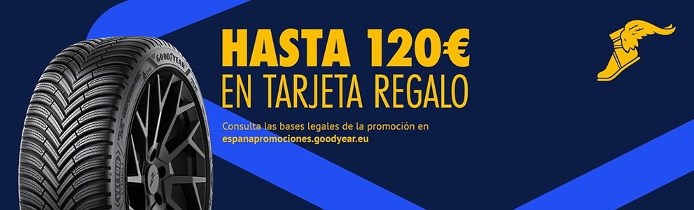 Hasta 120€ de regalo por la compra de tus neumáticos