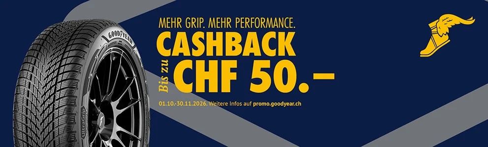 Erhalten Sie bis zu CHF 50.– Cashback beim Kauf eines Satzes Winter- oder Ganzjahresreifen