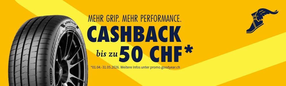Erhalten Sie bis zu CHF 50.– Cashback beim Kauf eines Satzes Sommer- oder Ganzjahresreifen