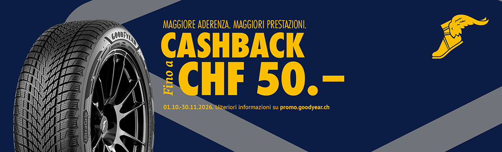 Si aggiudichi fino a CHF 50.– cashback all’acquisto di un treno di pneumatici invernali o 4-stagioni