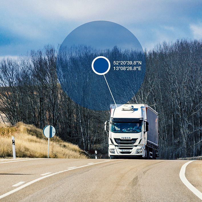 truck driving equipped with fleet tracker