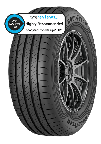 Goodyear EfficientGrip 2 SUV with Tyre Reviews 2021 SUV Tyre Test - Highly Recommended Badge