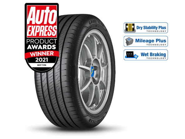 Goodyear EfficientGrip 2 tyre winner of the Auto Express 2021 Product Awards