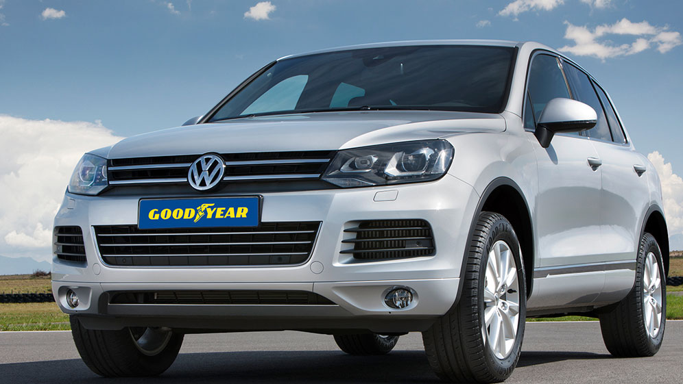 Volkswagen SUV car with Goodyear Tyres on
