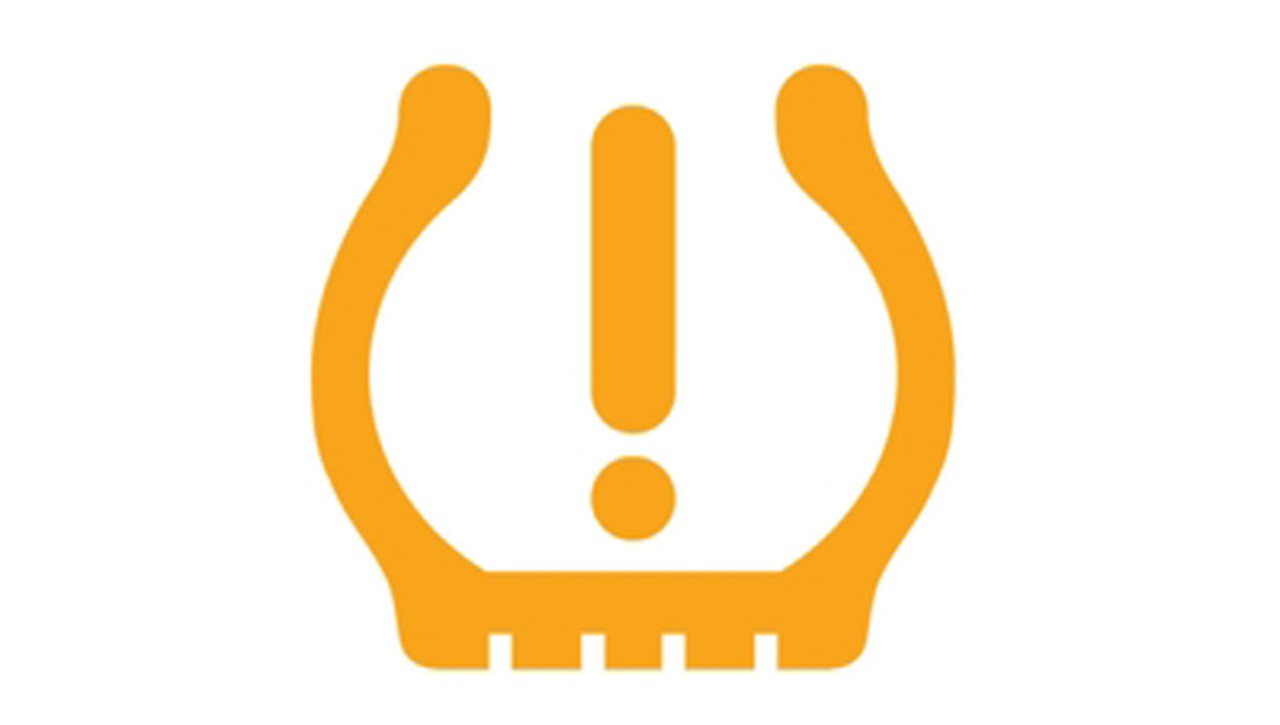 Tyre pressure warning on dashboard