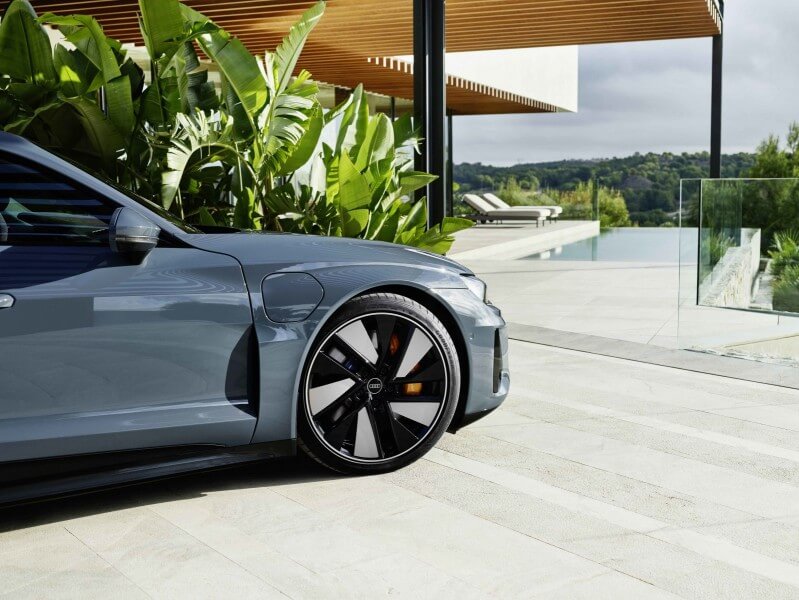 Audi etron in kemora grey metallic fitted with Goodyear OE Tyres