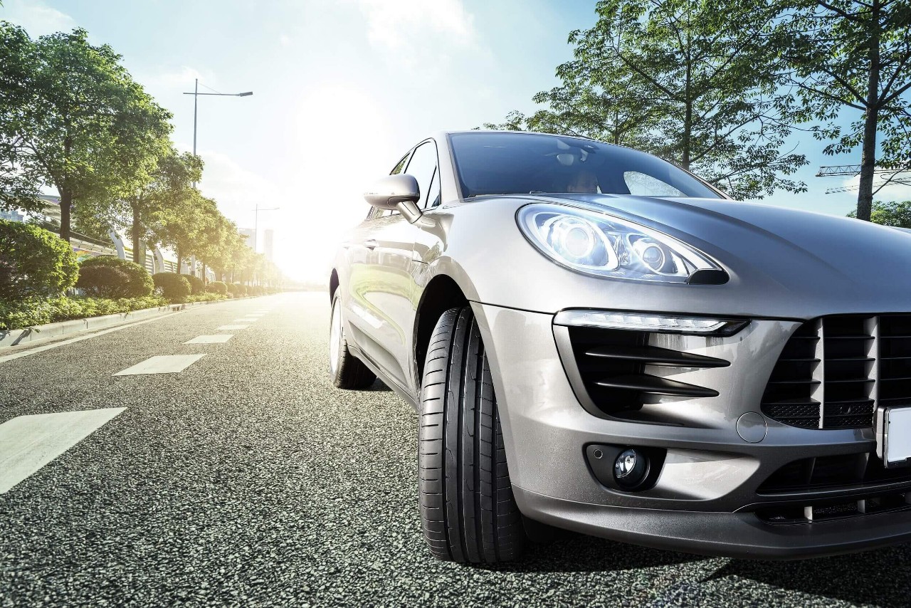 Porsche SUV fitted with Goodyear OE Tyres