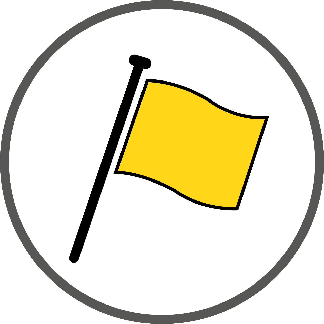 Yellow track day flag icon