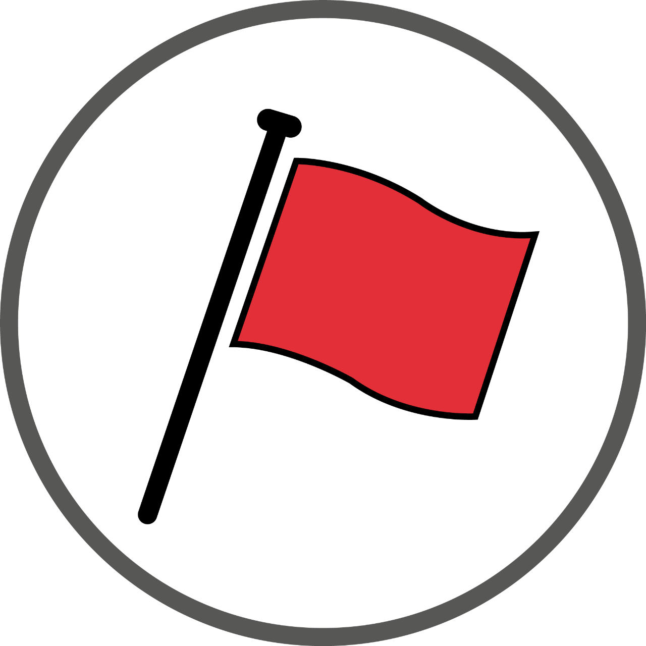 Red track day flag icon