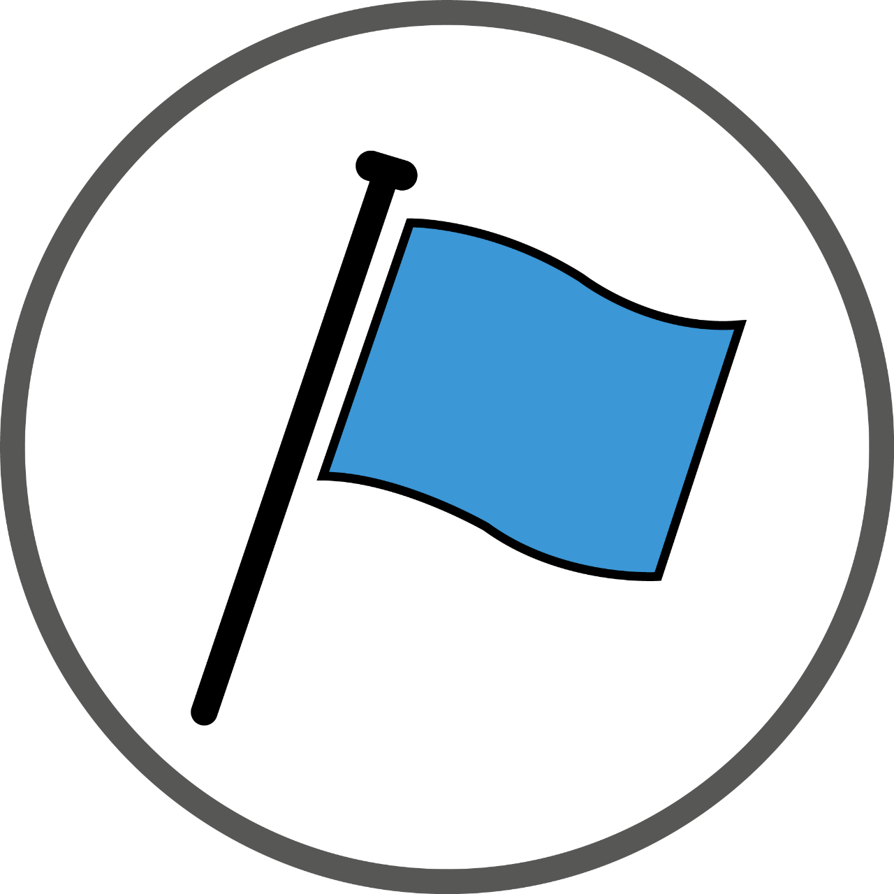 Blue track day flag icon