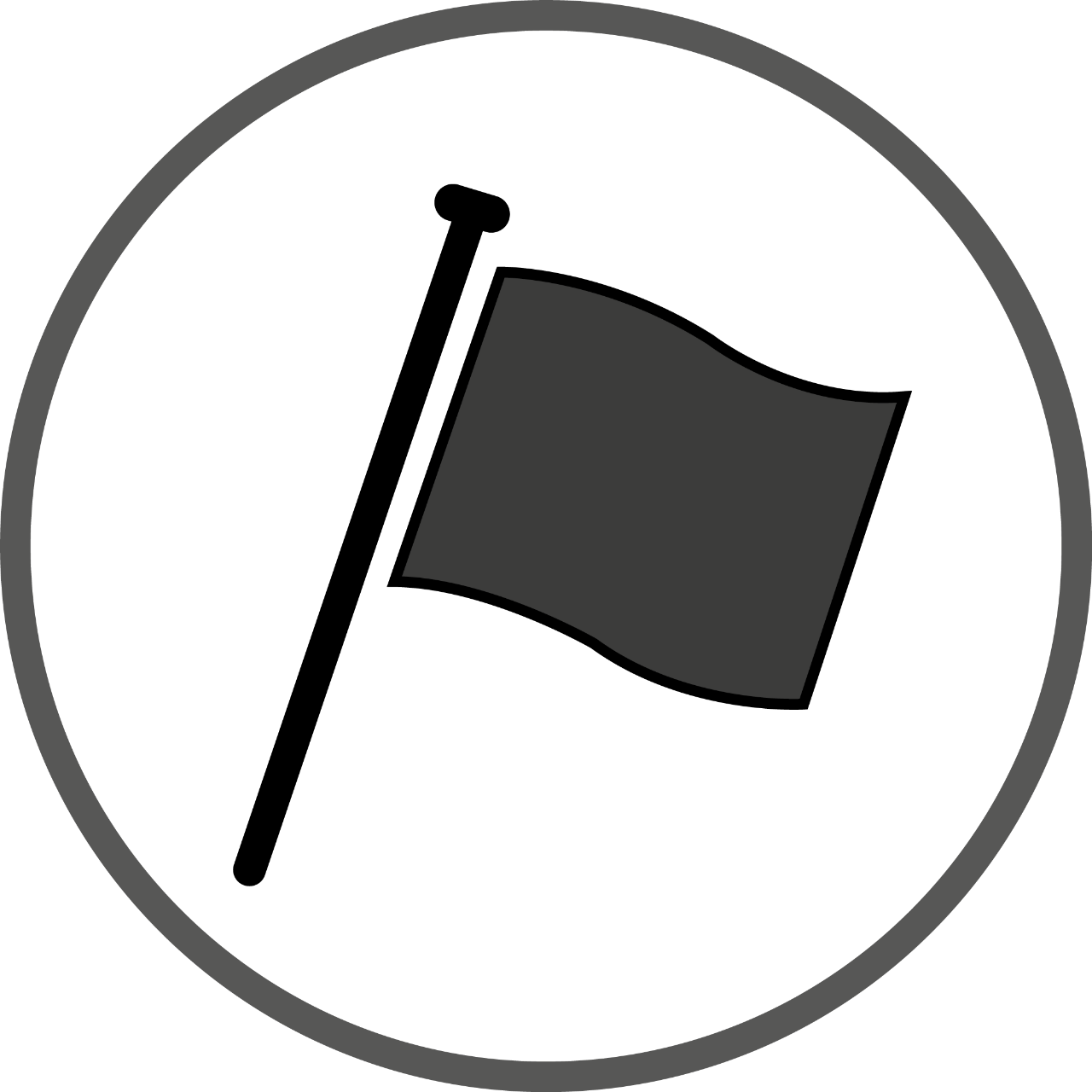 Black track day flag icon