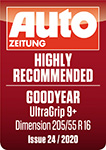 Goodyear UltraGrip 9+ takes highly recommended from Auto Zeitung 2020 Winter Tyre Test