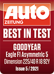 Goodyear Asymmetric 5 takes Best In Test for Auto Zeitung Test