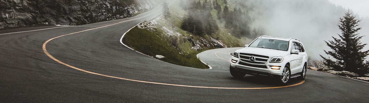 Mercedes équipée de pneumatiques Goodyear