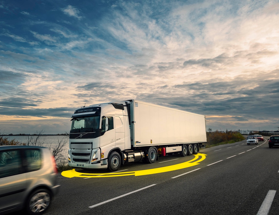 Camion utilisant la puissance de la data
